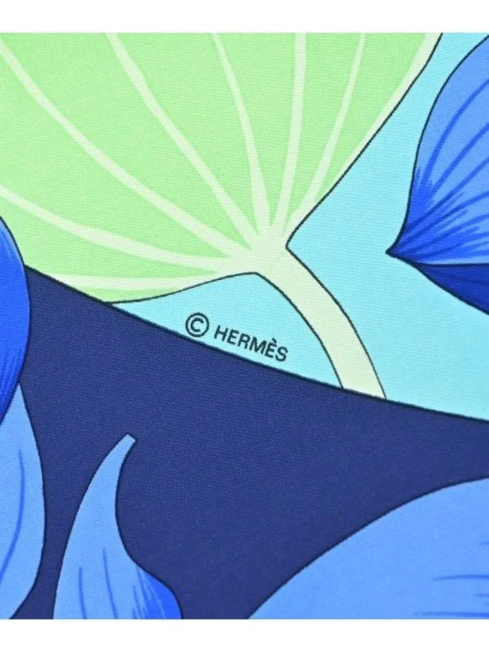 Hermes Bandana Scarf Blue